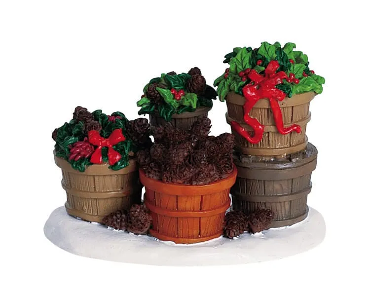 lemax-pinecones-holly-d-cor-pommes-de-pin-et-houx image 1