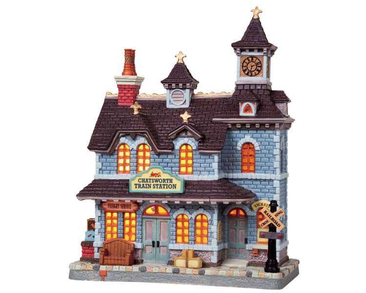 lemax-chatsworth-railroad-station-gare-miniature-de-village image 4