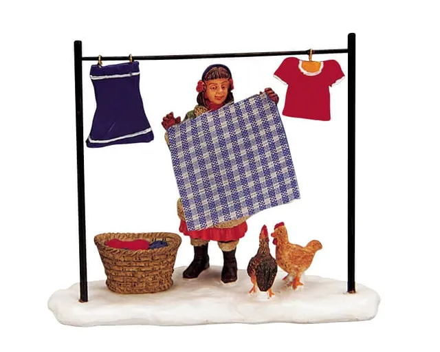 lemax-laundry-day-figurine-sc-ne-de-lessive-miniature image 1