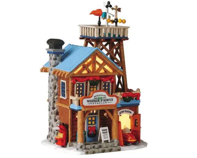 lemax-mountain-weather-rescue-station-station-miniature-de-secours image 1