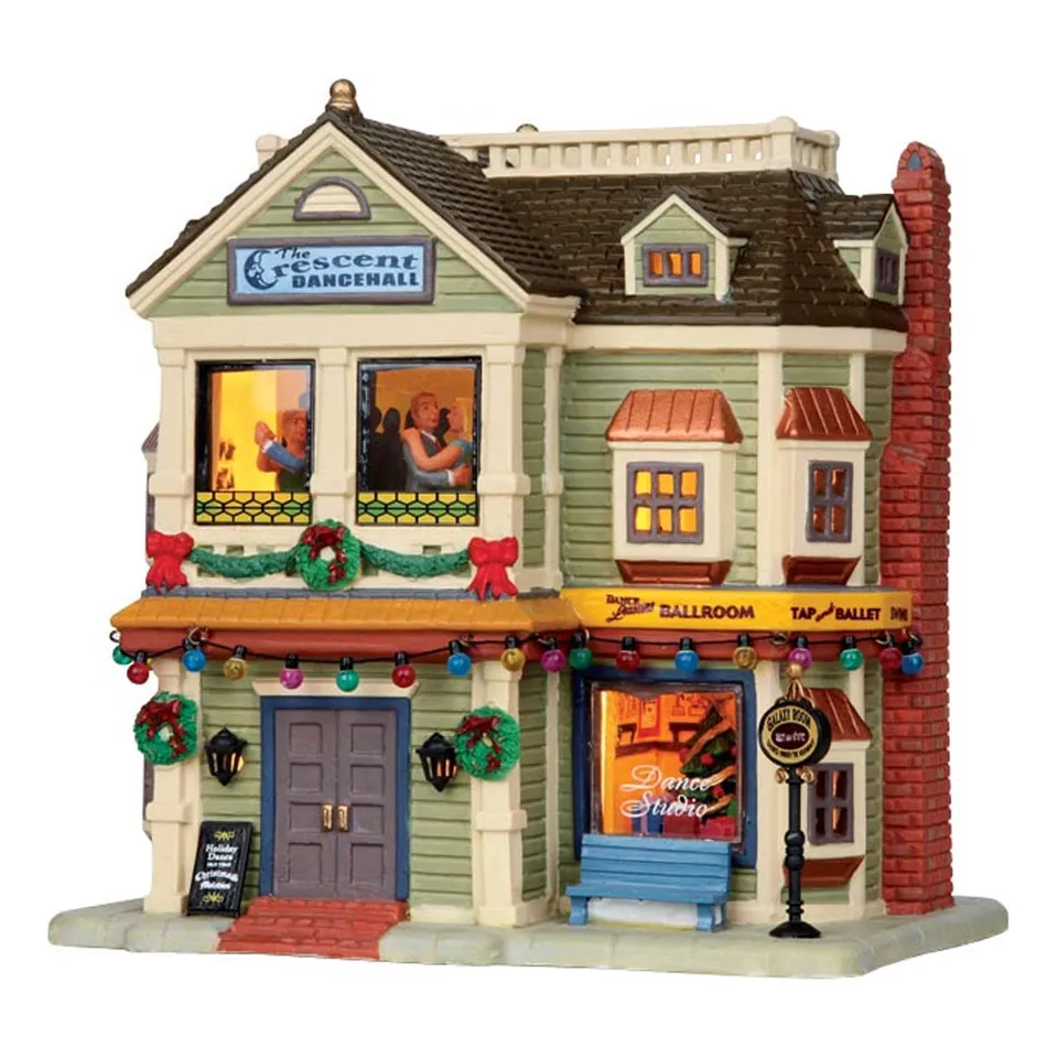 lemax-crescent-dance-hall-salle-de-danse-miniature-de-village-de-no-l image 1
