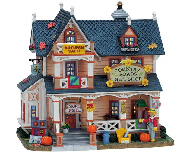 lemax-country-roads-gift-shop-boutique-cadeaux-miniature-lumineuse image 1