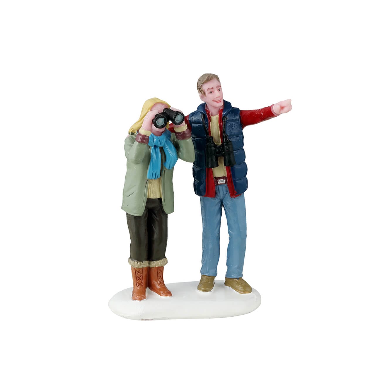 lemax-lovebirds-couple-miniature-randonneurs-vail-village image 2
