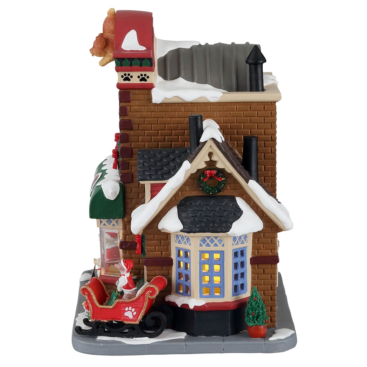 lemax-meet-santa-paws-maison-miniature-wags-motel-chiens image 3