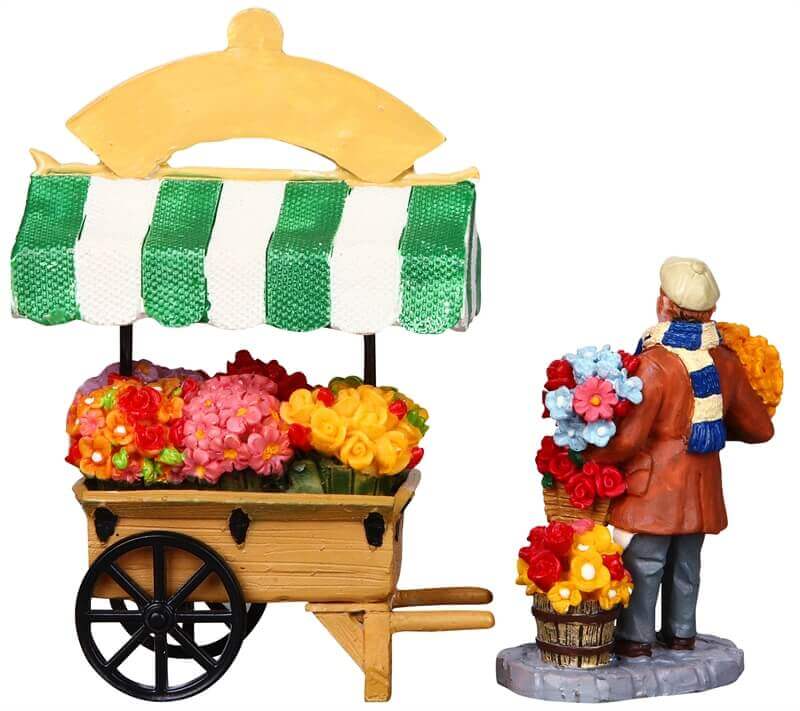 lemax-flower-cart-chariot-fleurs-miniature image 3