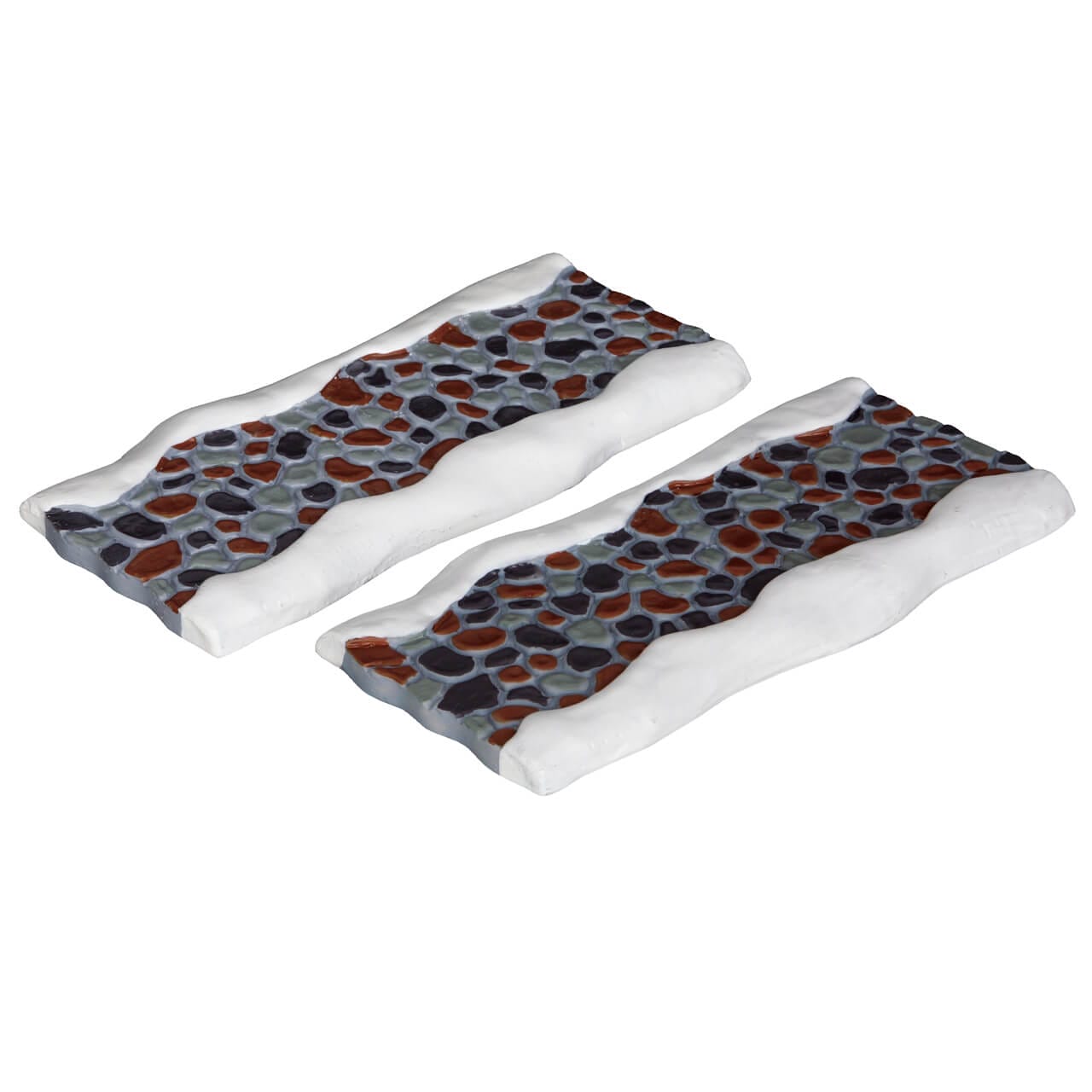lemax-2-pc-stone-road-straight-route-miniature-droite image 1