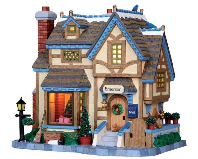 lemax-emerson-house-maison-de-village-de-no-l-illumin-e image 1