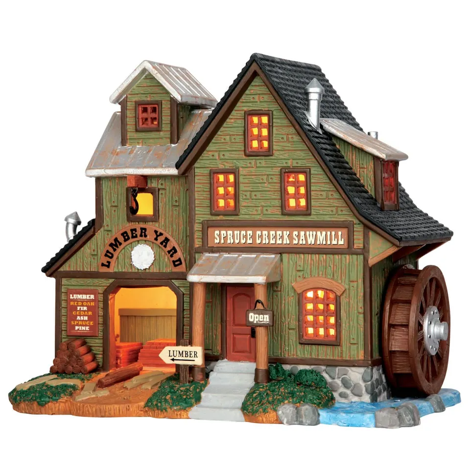 lemax-spruce-creek-sawmill-scierie-miniature-illumin-e-de-collection image 1