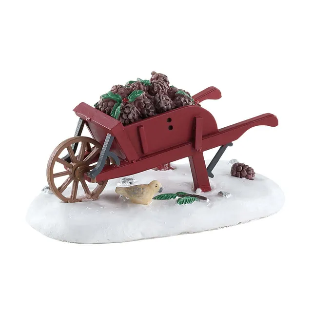 lemax-wheelbarrow-brouette-miniature-de-village image 1