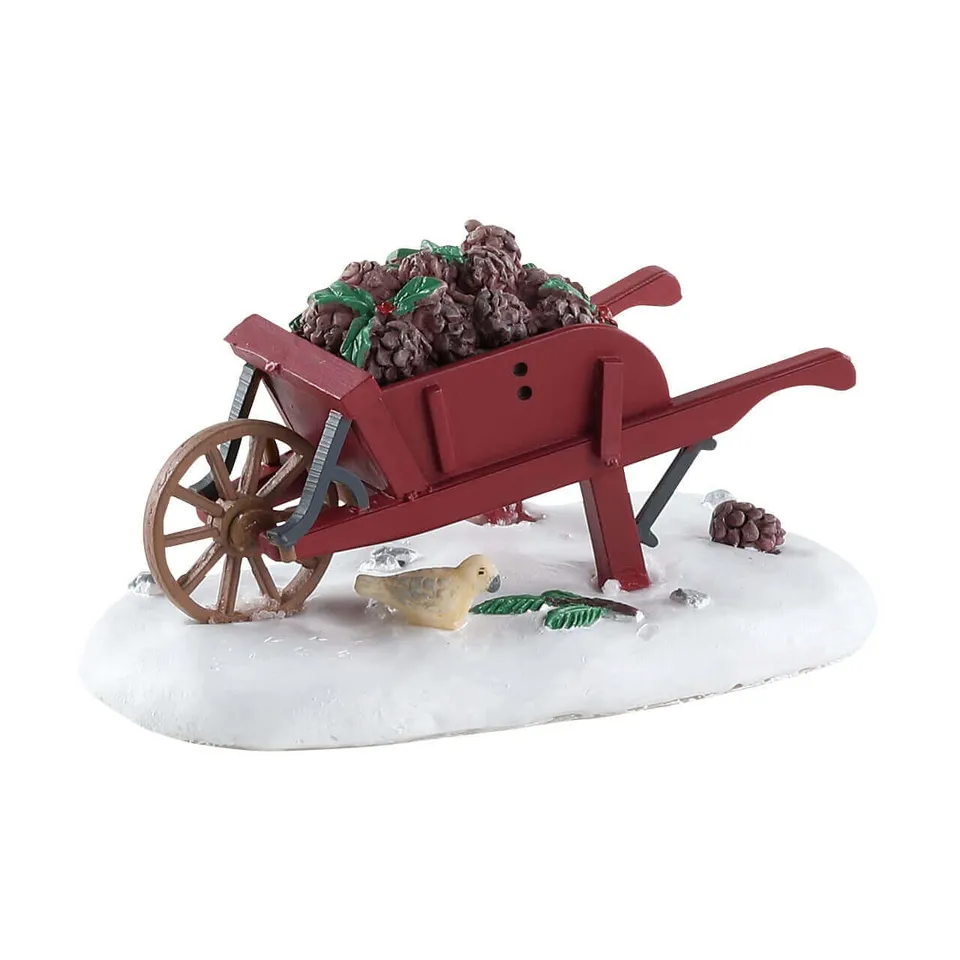 lemax-wheelbarrow-brouette-miniature-de-village image 1