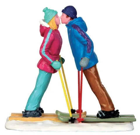 lemax-first-ski-date-vail-village-figurine-couple-ski image 1