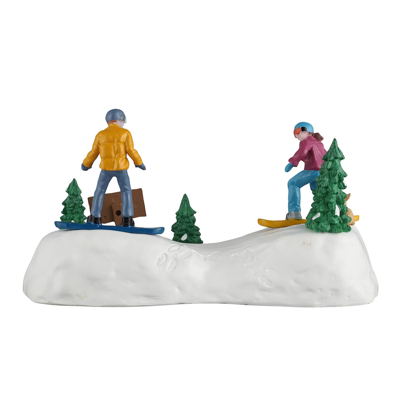 lemax-snowboarding-practice-figurines-d-butants-vail-village image 4