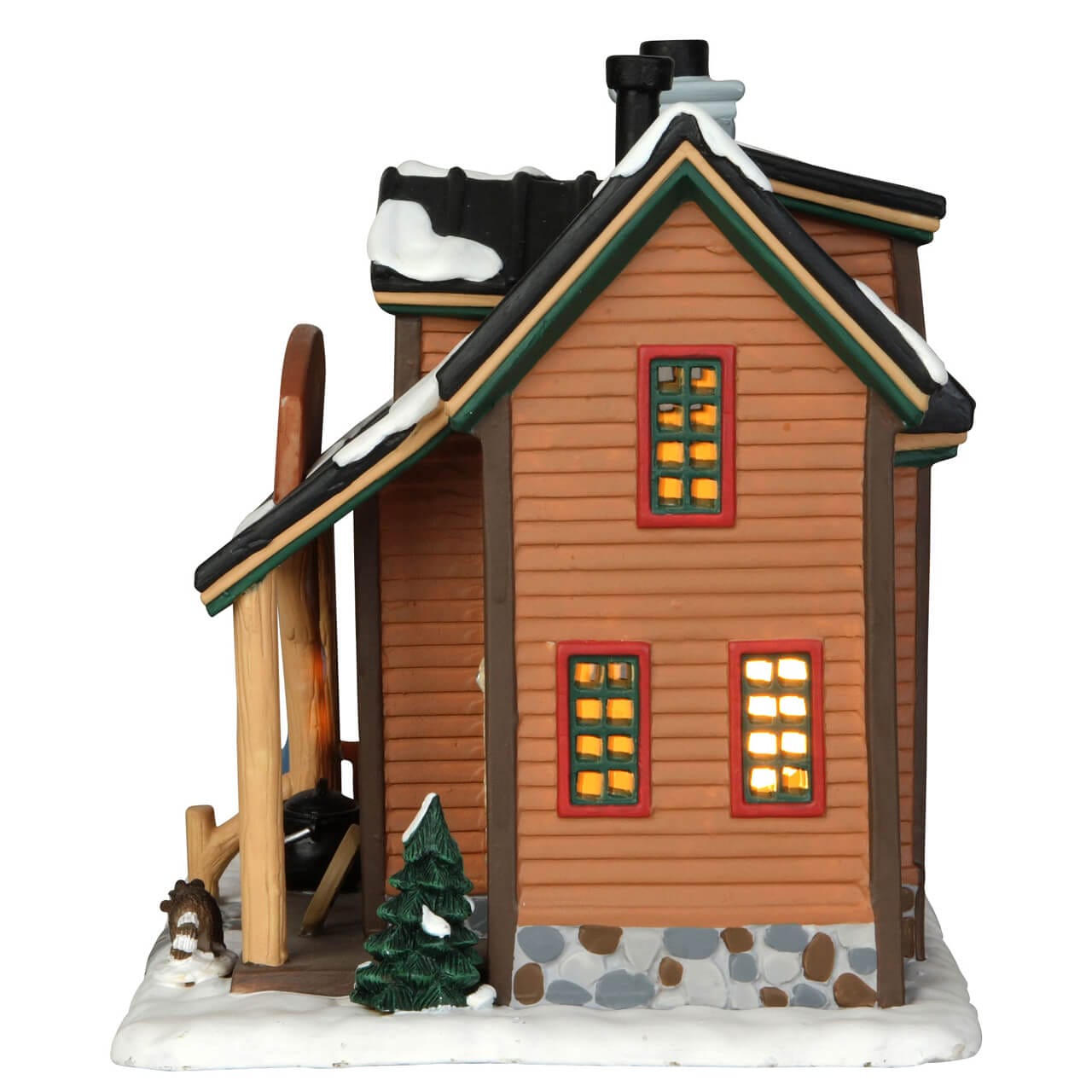lemax-oak-glen-cabin-cabane-miniature-de-collection image 3