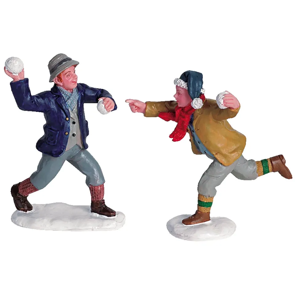 lemax-snowball-fun-set-de-2-figurines-artisanales-caddington image 1