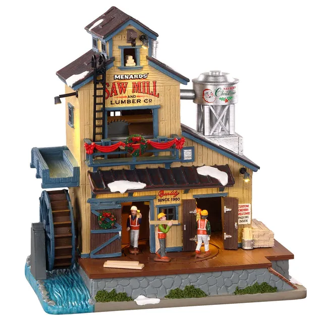 lemax-menards-saw-mill-scierie-miniature-rustique image 1