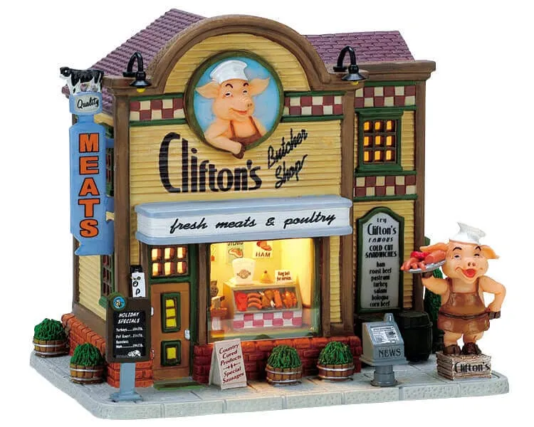 lemax-clifton-s-butcher-shop-boucherie-miniature-de-collection image 1