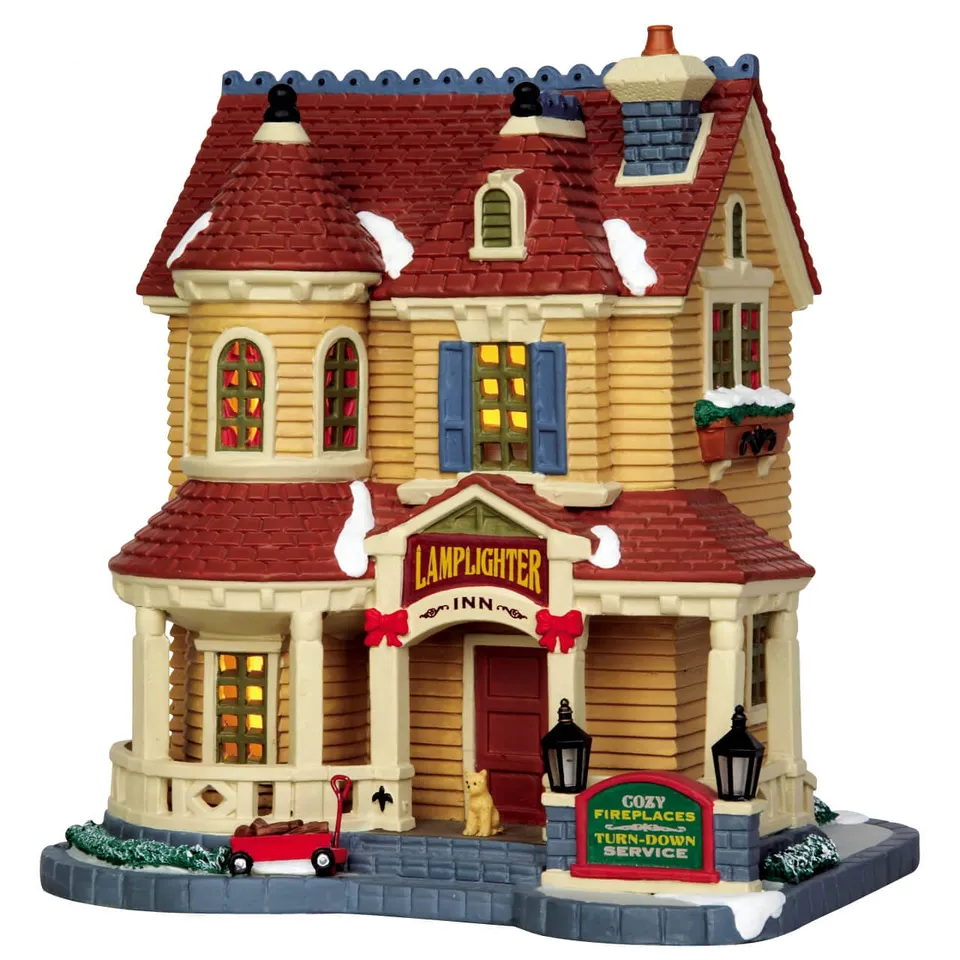 lemax-lamplighter-inn-harvest-crossing-maison-miniature-illumin-e image 1