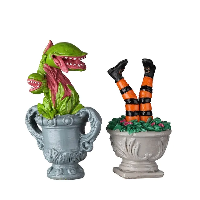 lemax-spooky-planter-urns-accessoire-miniature-spooky-town image 1