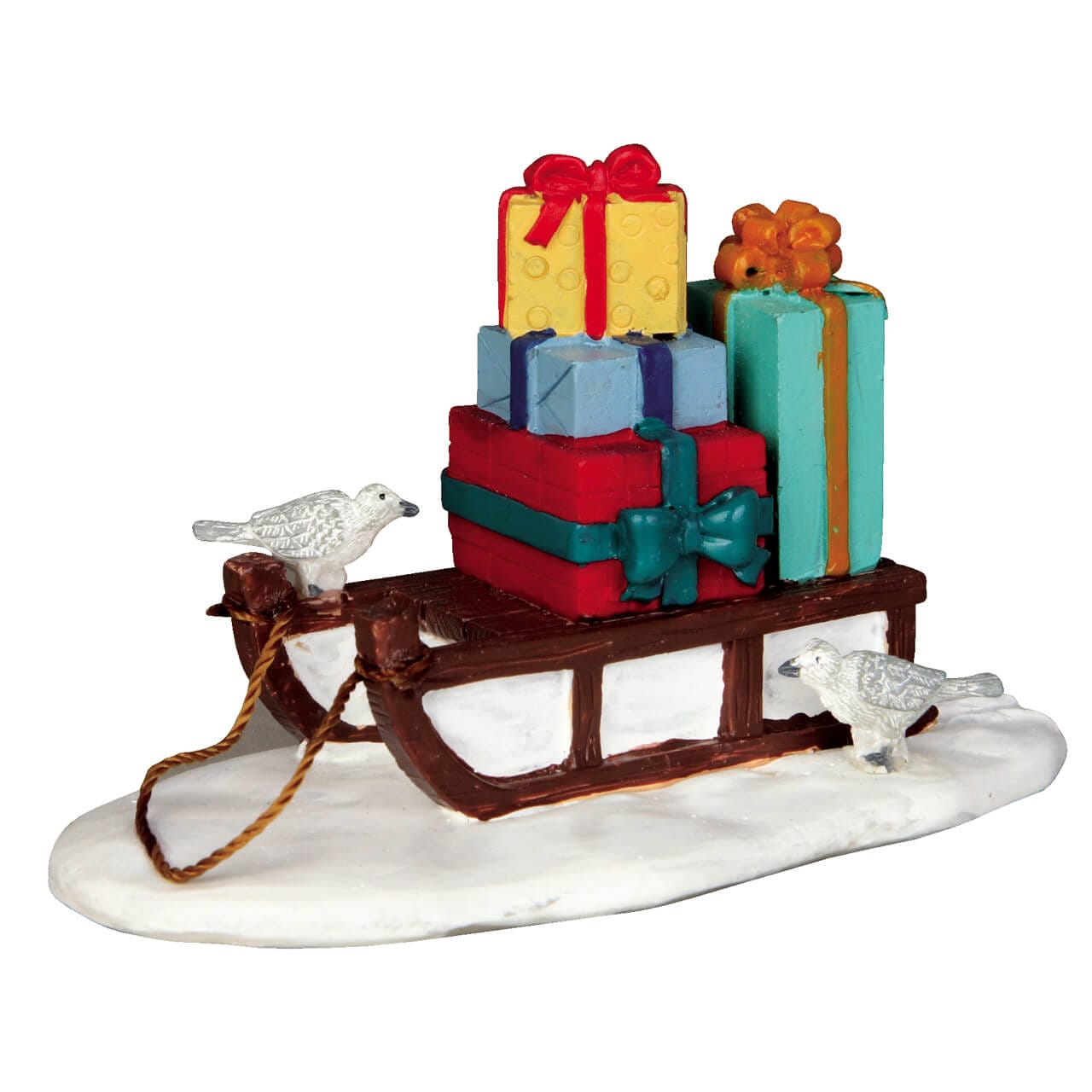lemax-sled-with-presents-tra-neau-avec-cadeaux-village-caddington image 1
