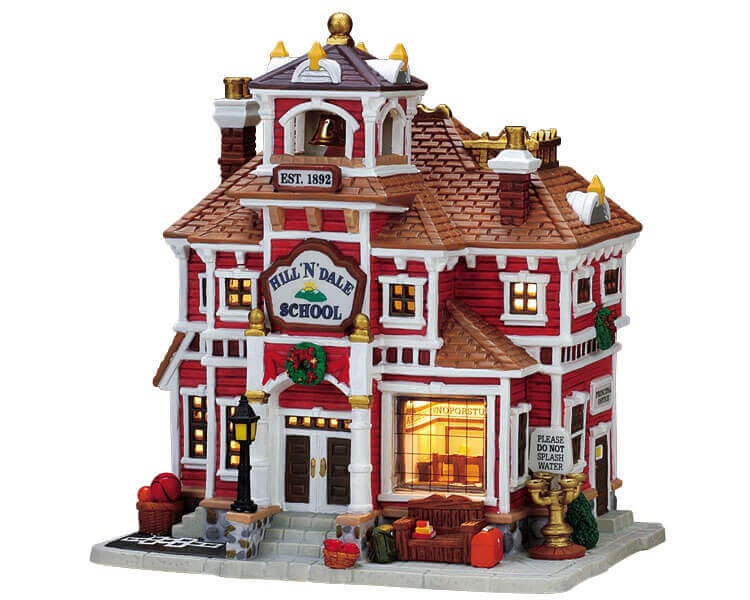 lemax-hill-n-dale-school-cole-miniature-village image 1