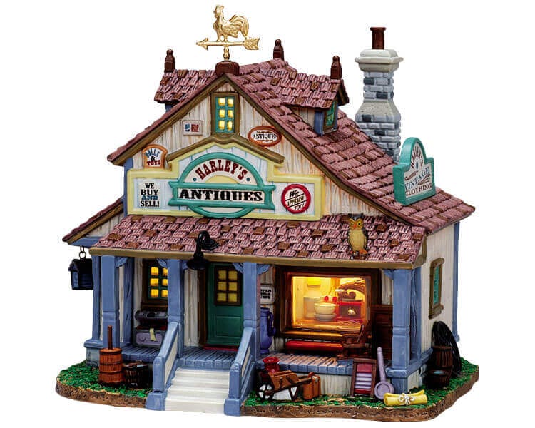 lemax-harley-s-antiques-boutique-miniature-illumin-e image 1