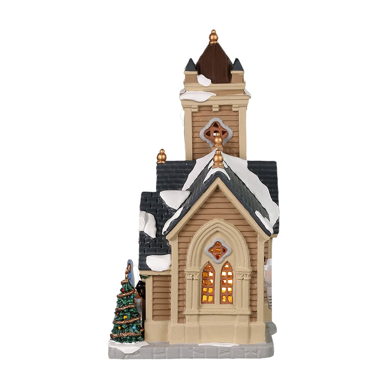 lemax-mistletoe-chapel-glise-illumin-e-caddington-village-no-l image 3