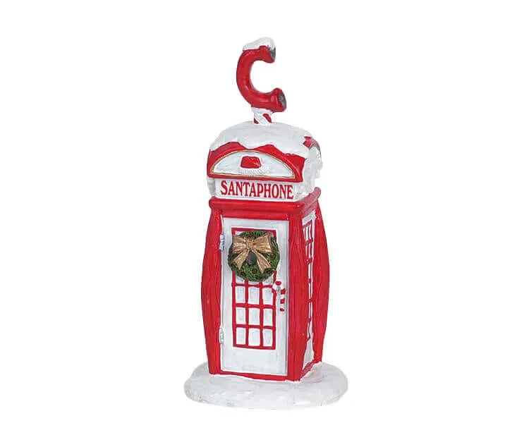 lemax-north-pole-phone-booth-cabine-t-l-phonique-miniature-village-de-no-l image 1
