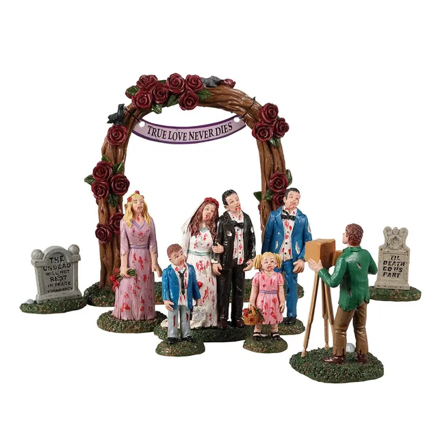 lemax-zombie-wedding-party-figurine-spooky-town image 1