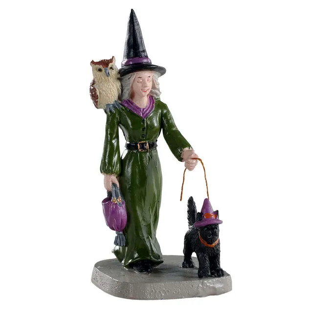 lemax-witch-shopping-figurine-miniature-sorci-re-spooky-town image 1