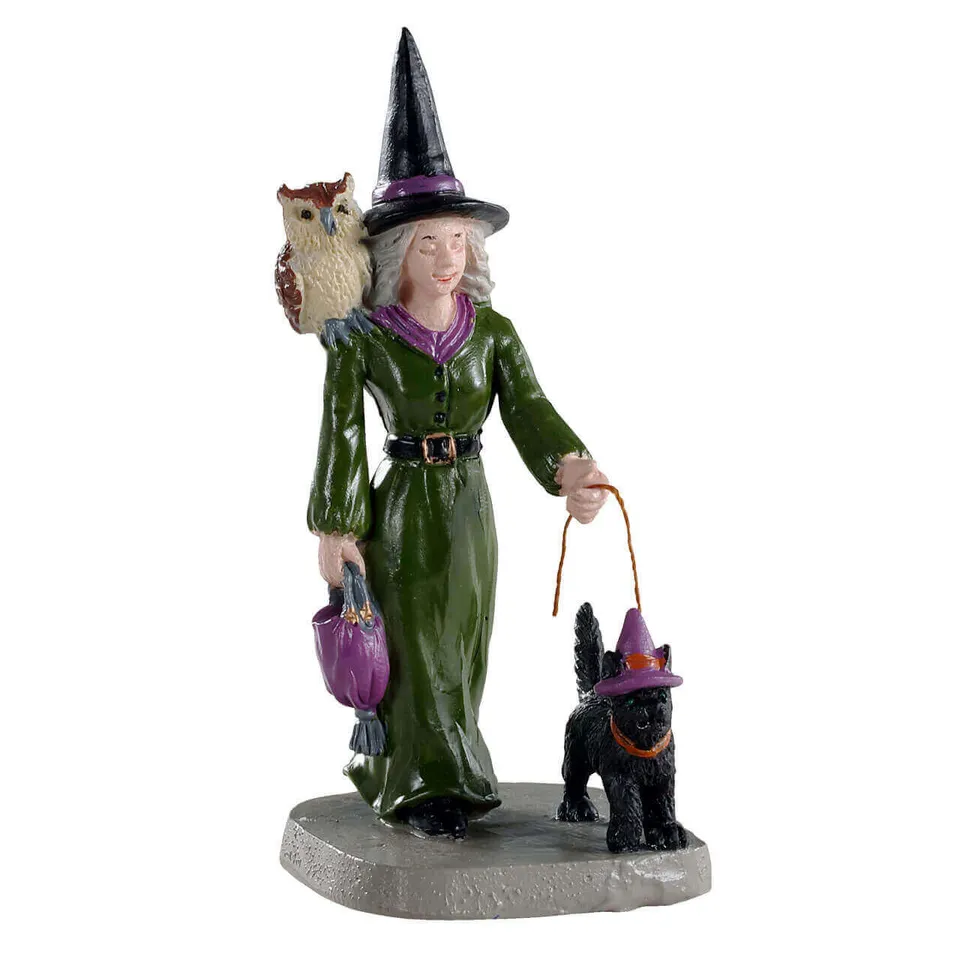 lemax-witch-shopping-figurine-miniature-sorci-re-spooky-town image 1