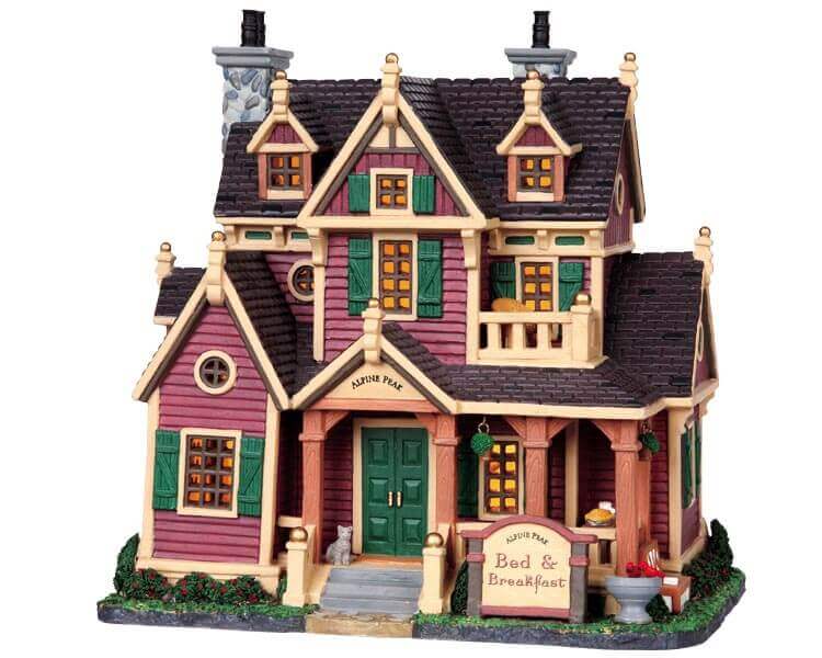 lemax-alpine-peak-b-b-maison-miniature-illumin-e-village-de-no-l image 1