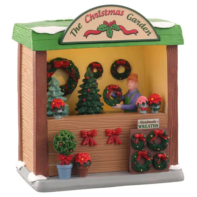 lemax-the-christmas-garden-stand-miniature-sapins-et-couronnes image 1
