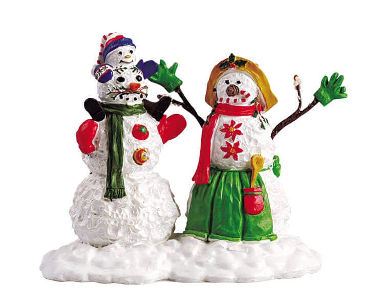 lemax-snow-family-figurine-miniature-famille-dans-la-neige image 1