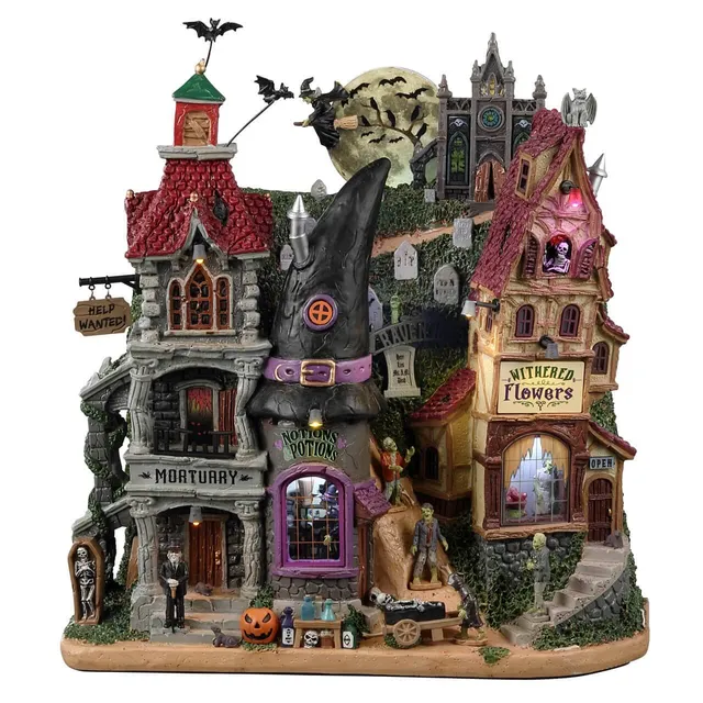 lemax-raven-hill-b-timent-miniature-spooky-town image 1