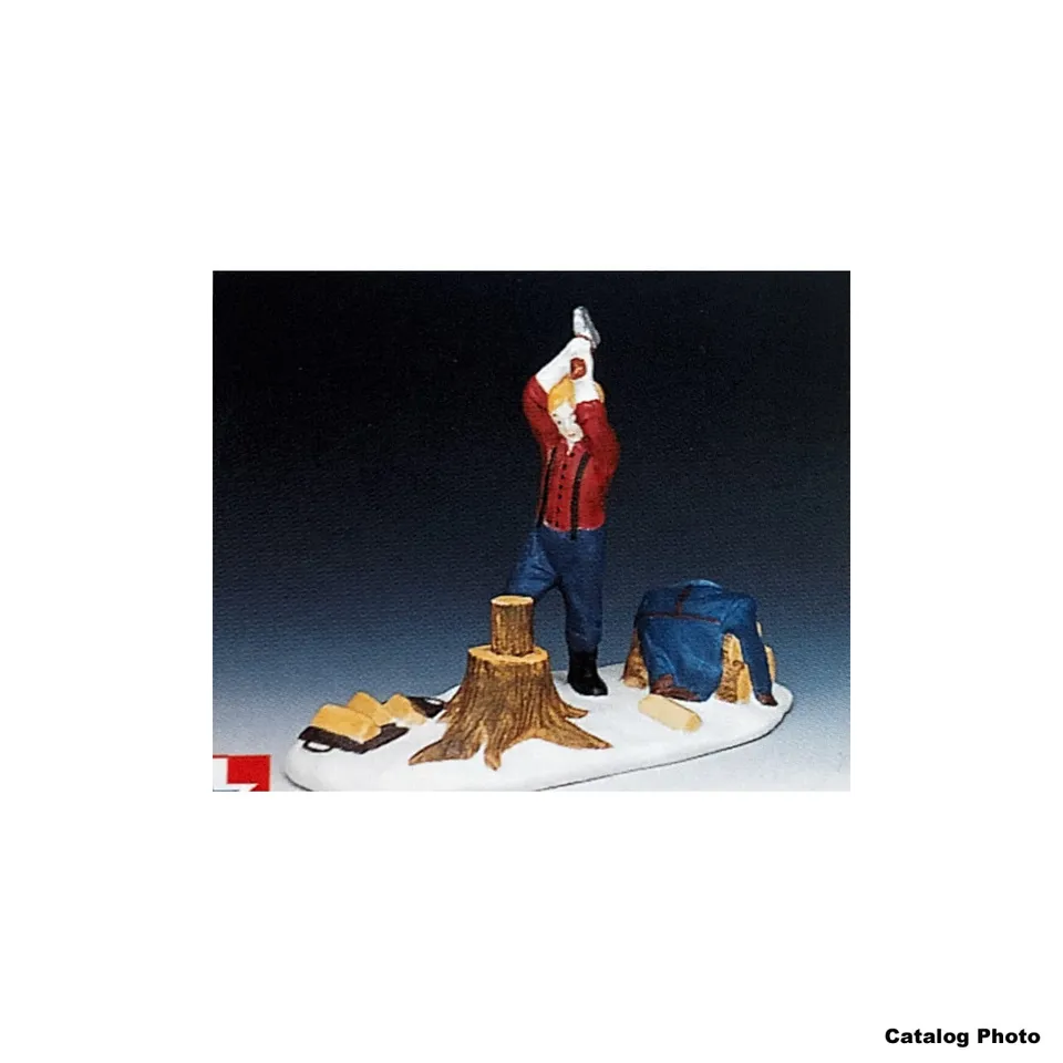 lemax-cutting-firewood-figurine-miniature-de-collection image 1