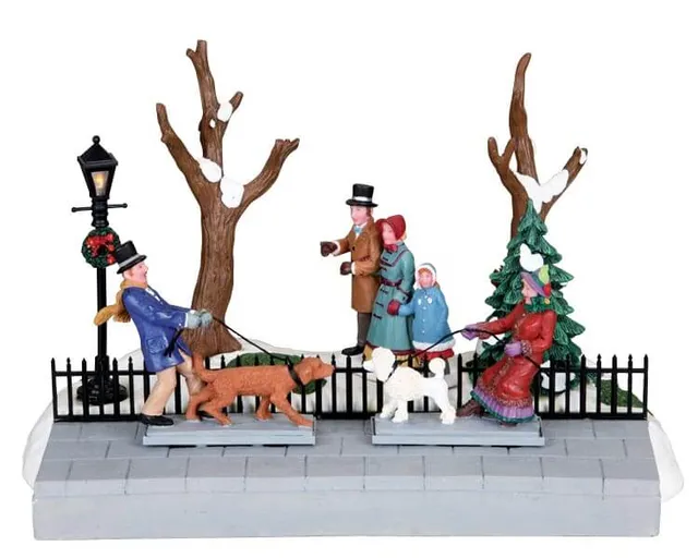 lemax-out-for-a-walk-figurine-miniature-promenade-de-collection image 1
