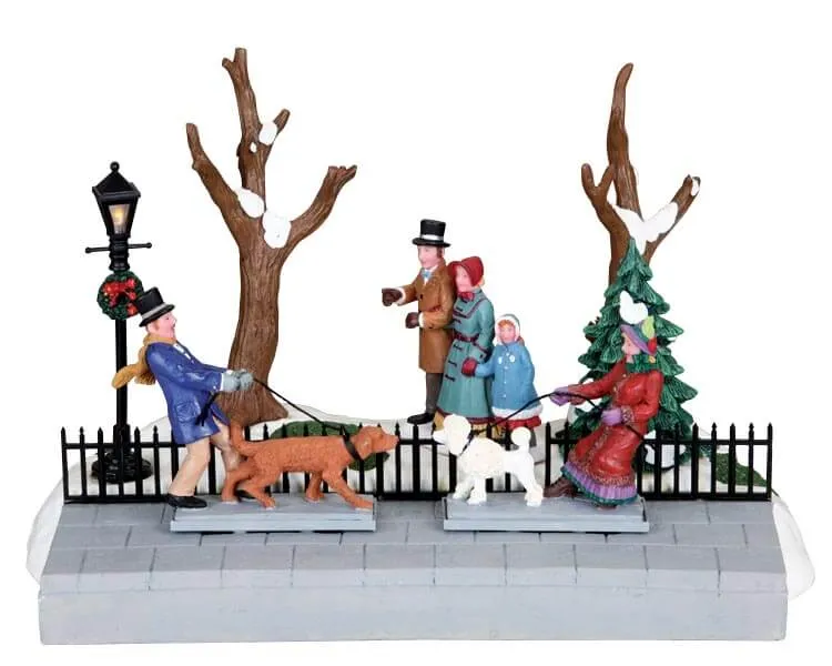 lemax-out-for-a-walk-figurine-miniature-promenade-de-collection image 1