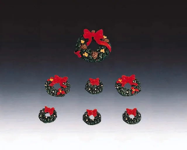 lemax-wreaths-miniatures-couronnes-de-no-l-lot-d-cor image 1