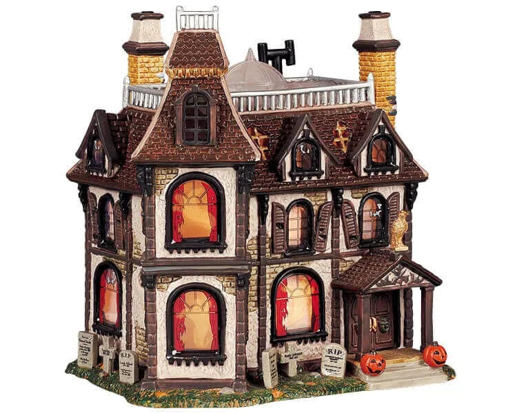 lemax-the-alford-mansion-manoir-hant-miniature-illumin-spooky-town image 1