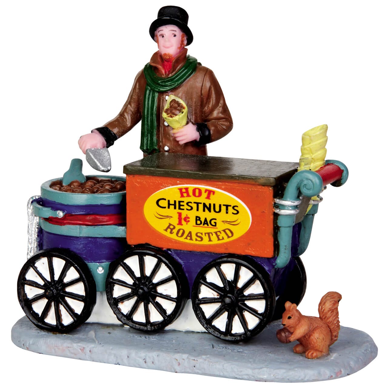 lemax-roasted-chestnuts-stand-miniature-marrons-chauds-caddington image 1