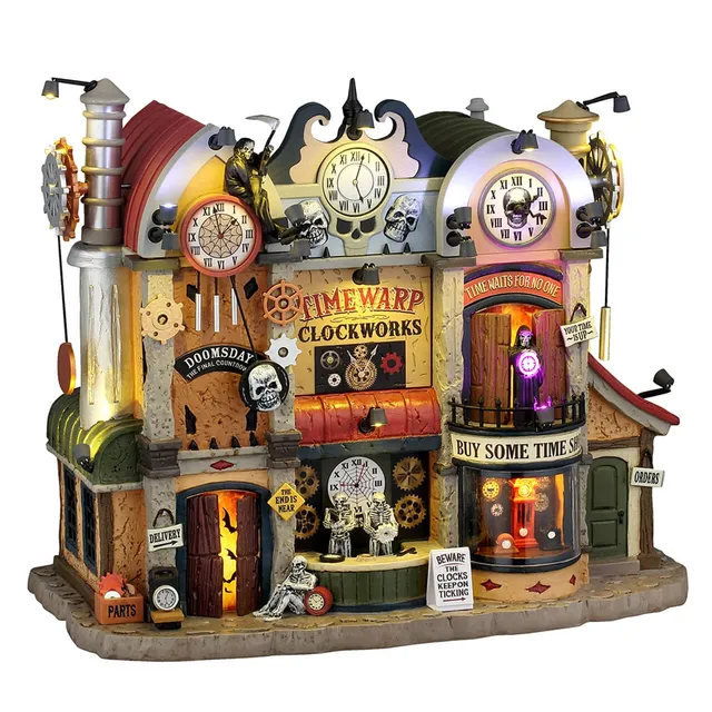 lemax-timewarp-clockworks-b-timent-spooky-town-horloge image 1