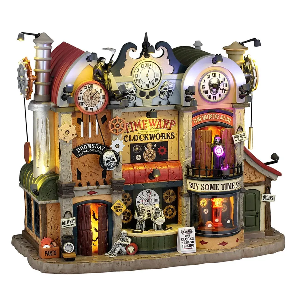 lemax-timewarp-clockworks-b-timent-spooky-town-horloge image 1