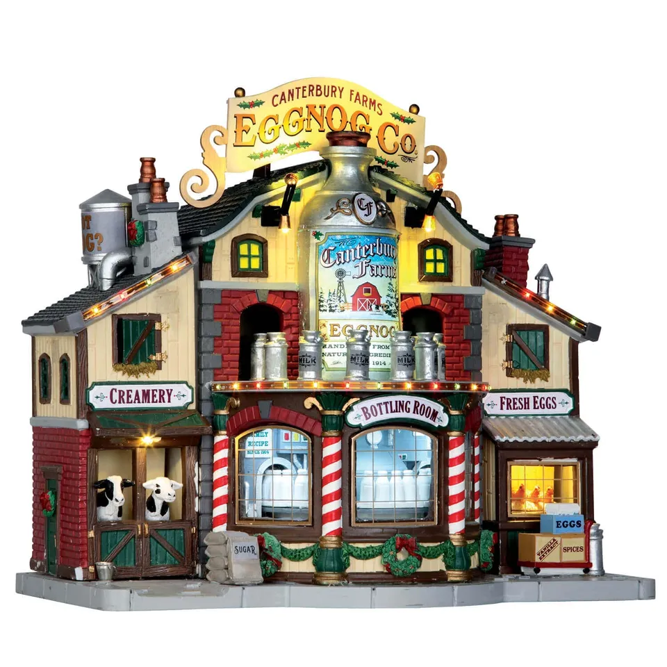 lemax-canterbury-farms-eggnog-factory-b-timent-anim-lumineux image 1
