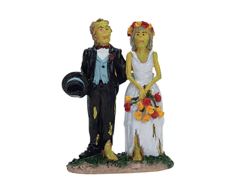 lemax-zombie-bride-groom-figurine-mari-s-spooky-town image 1