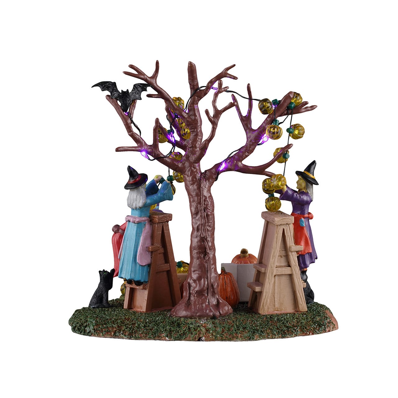 lemax-decorating-the-spooky-tree-figurine-miniature-spooky-town image 4