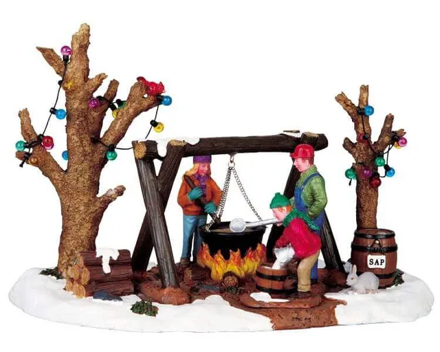 lemax-maple-syrup-time-figurine-miniature-rabli-re image 1