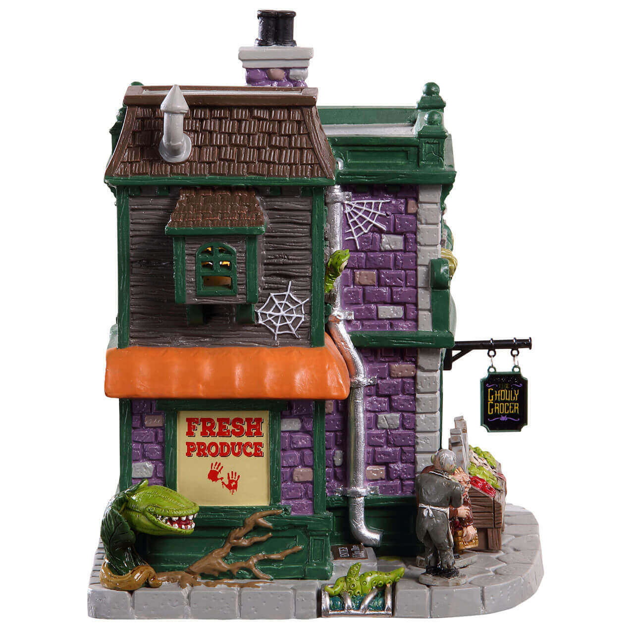 lemax-ghouly-grocer-b-timent-picerie-spooky-town-halloween image 4