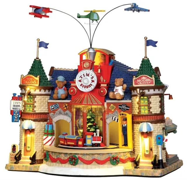 lemax-tim-s-trains-hobbies-set-de-2-b-timent-anim-miniature image 1