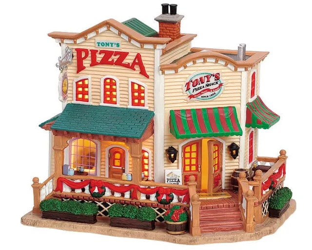 lemax-tony-s-pizza-shack-maison-miniature-de-village image 1