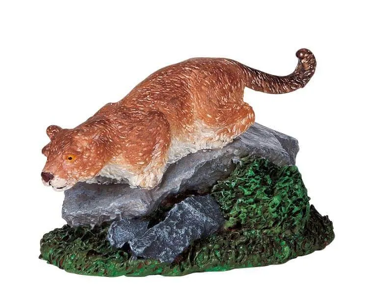 lemax-puma-s-perch-figurine-puma-miniature-nature image 1